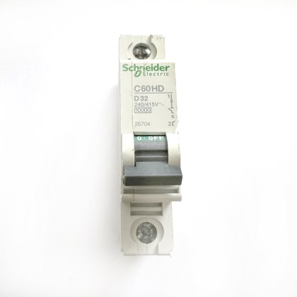 Schneider Electric C60HD 25704 D32 32A 32 Amp MCB Circuit Breaker Type D
